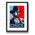 Cuadro Chuck Norris Pop Art Pelicula Decoracion Paspartú Marco Negro