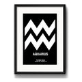 Cuadro Acuario Signo Zodiaco Astrologia Arte Con Paspartú