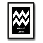 Cuadro Acuario Signo Zodiaco Astrologia Arte Con Paspartú