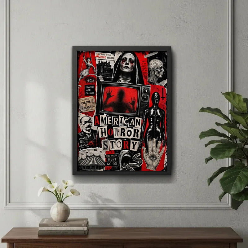 Cuadro American Horror Story Serie Tv Arte Vintage Brs3 Marco Negro