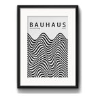Cuadro Bauhaus Exposicion 1919 Arte Br1 53x43cm Con Paspartú Marco Negro