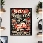 Cuadro The Clash London Calling Punk Rock Musica Decoracion Marco Negro