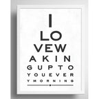 Cuadro Test Visual Frase Amor Love Regalo Decoracion