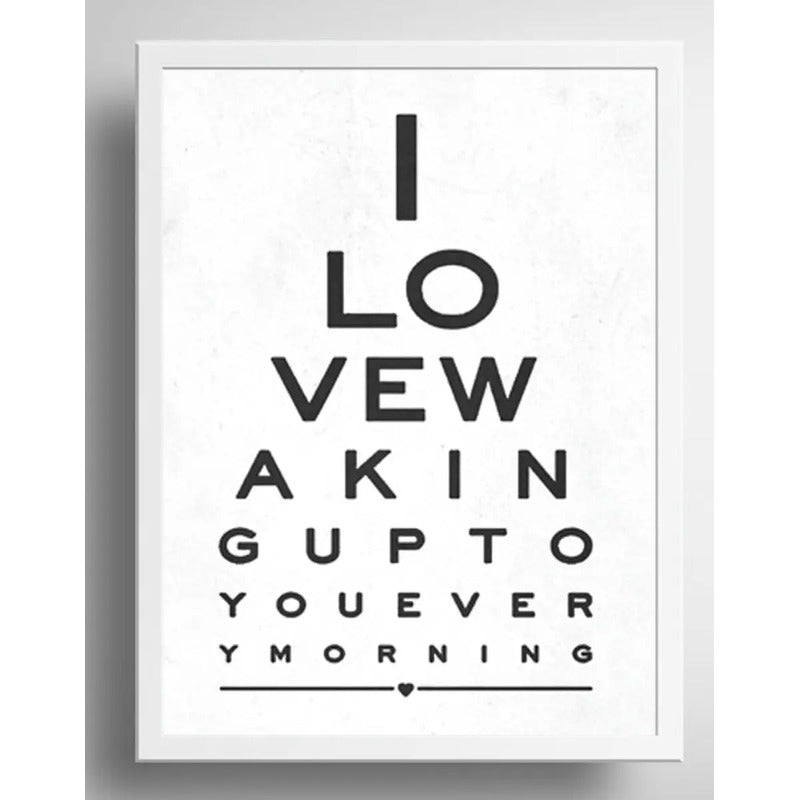Cuadro Test Visual Frase Amor Love Regalo Decoracion