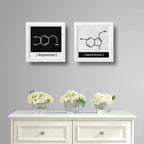 Set 2 Cuadros Formula Quimica Dopamina Serotonina Decoracion