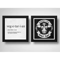 Set 2 Cuadros Vegetariano Frase Cocina Vegana Decoracion