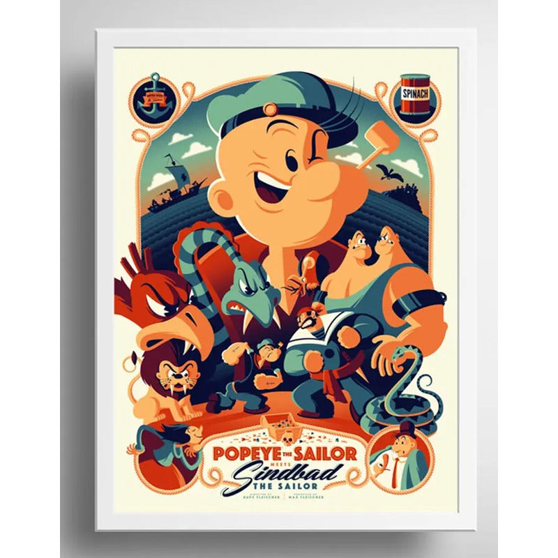 Cuadro Popeye El Marino Dibujo Animado Serie Arte Decoracion