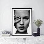 Cuadro Kate Moss Modelo Fashion Moda Blanco Negro Decoracion Kate Moss Hand Over Eye Negro