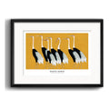 Cuadro Ogata Korin Grullas Cranes Botanico 53x43cm Paspartú Marco Negro