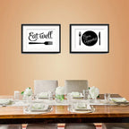 Set 2 Cuadros Cocina Minimalista Frases Moderno Con Paspartu