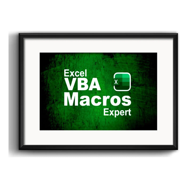 Cuadro Lenguajes De Programación Pc Decoracion Con Paspartú Excel Vba Macros Con Marco Negro