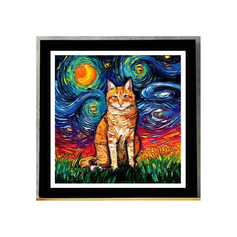Cuadro Perro Gato Van Gogh Arte Mascotas Decoracion Pet