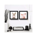 Set 2 Cuadros Conejo Chicle Cerdo Baby Animals Decoracion