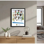 Cuadro Real Madrid Fútbol Jugadores Deporte Decoracion Marco Negro