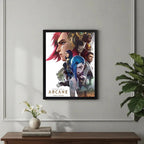 Cuadro Arcane Serie League Of Legends Game Geek Decoracion Marco Negro