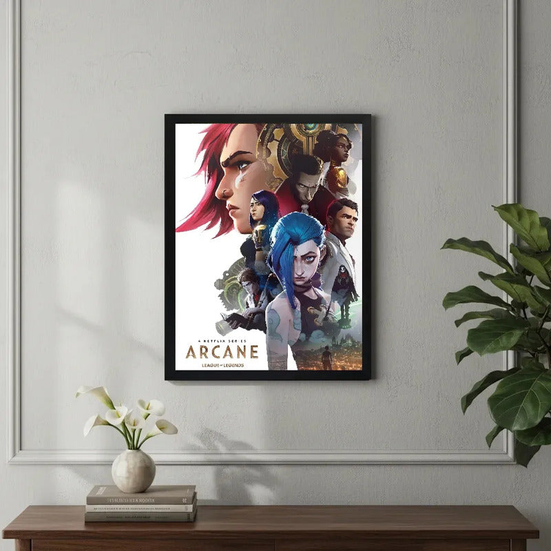 Cuadro Arcane Serie League Of Legends Game Geek Decoracion Marco Negro