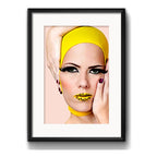 Cuadro Boca Fashion Maquillaje Labio Decoracion Con Paspartú