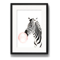 Cuadro Cebra Chicle Animales Arte Decoracion Con Paspartú