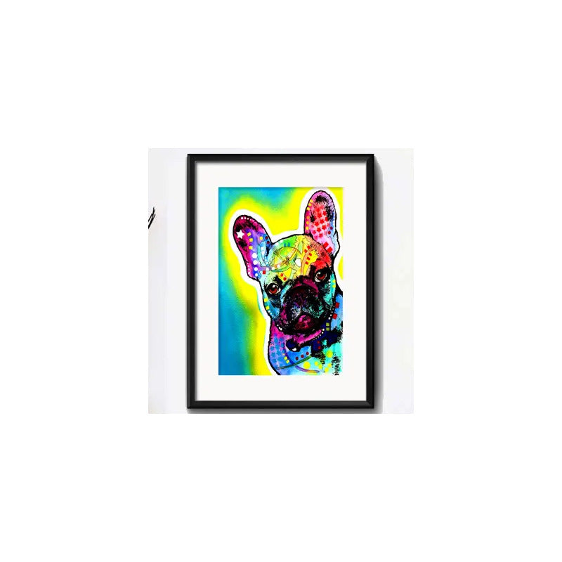 Cuadro Perro Pop Art Todas Las Razas Decoracion Con Paspartú