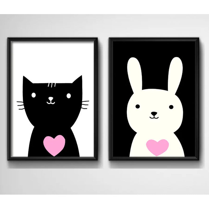 Set 2 Cuadros Perro Frase Decoracion Infantil Dormitorio