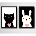 Set 2 Cuadros Perro Frase Decoracion Infantil Dormitorio