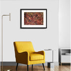 Cuadro Jackson Pollock Abstracto Brs7 53x43cm Con Paspartú Marco Negro