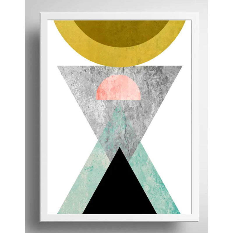 Cuadro Geometrico Abstracto Escandinavo Moderno Decoracion