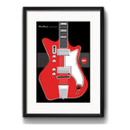 Cuadro Guitarra White Stripes Rock Arte Decoracion Paspartú Marco Negro