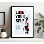 Cuadro Banksy Lose Yourself Arte Urbano Decoracion Moderna Marco Negro