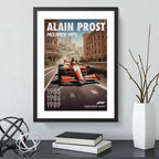 Cuadro Alan Prost Mclaren Formula 1 Auto Carrera F1 Arte Marco Negro