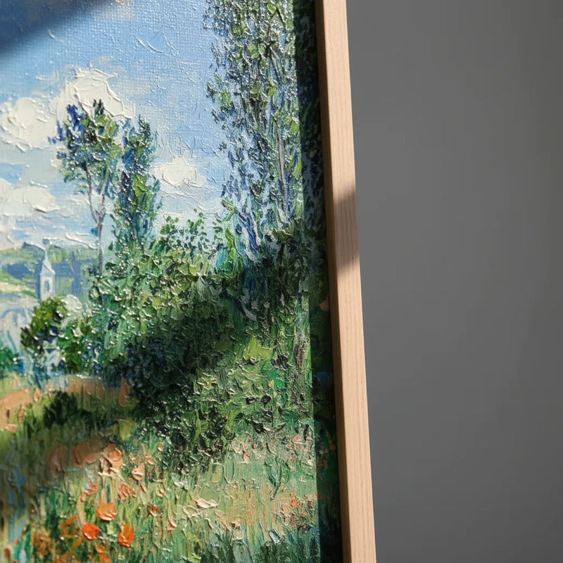 Set 3 Cuadros Living Dormitorio Claude Monet Classics Arte Marco Marrón Claro