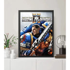 Cuadro Space Marine Espacial Videojuego B1 Decorar Game Room Marco Negro