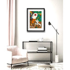 Cuadro Joan Miró Interior Holandés I 53x43cm Con Paspartú Marco Negro