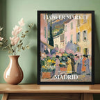 Cuadro Dormitorio Flower Market Flores Ciudades Matisse Arte Flower Market Madri Marco Negro