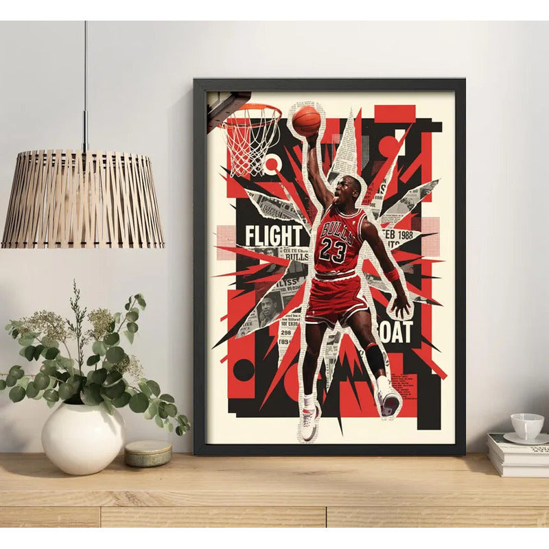 Cuadro Michael Jordan Basket Greatest Of All Time Deportes Marco Negro