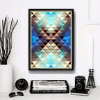 Cuadro Geometrico Abstracto Escandinavo Moderno Decoracion