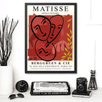 Cuadro Para Living Cocina Estudio Decoracion Moderna Red Matisse Apollinaire Color Rojo Con Marco Negro