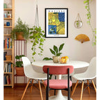 Cuadro Henri Matisse Interior Amarillo Limones Chef Cocina Marco Negro