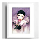 Cuadro Pierrot & Colombina Arte Carnaval Decor Con Paspartú
