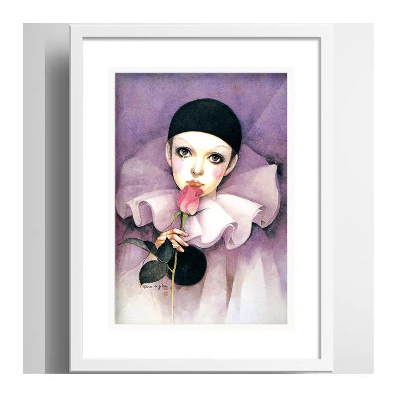Cuadro Pierrot & Colombina Arte Carnaval Decor Con Paspartú