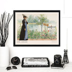 Cuadro Dormitorio Living Carl Larsson Karin Orilla Barco Art Marco Negro