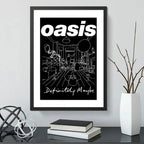 Cuadro Oasis Definitely Maybe Rock Arte Musica Decoracion Marco Negro