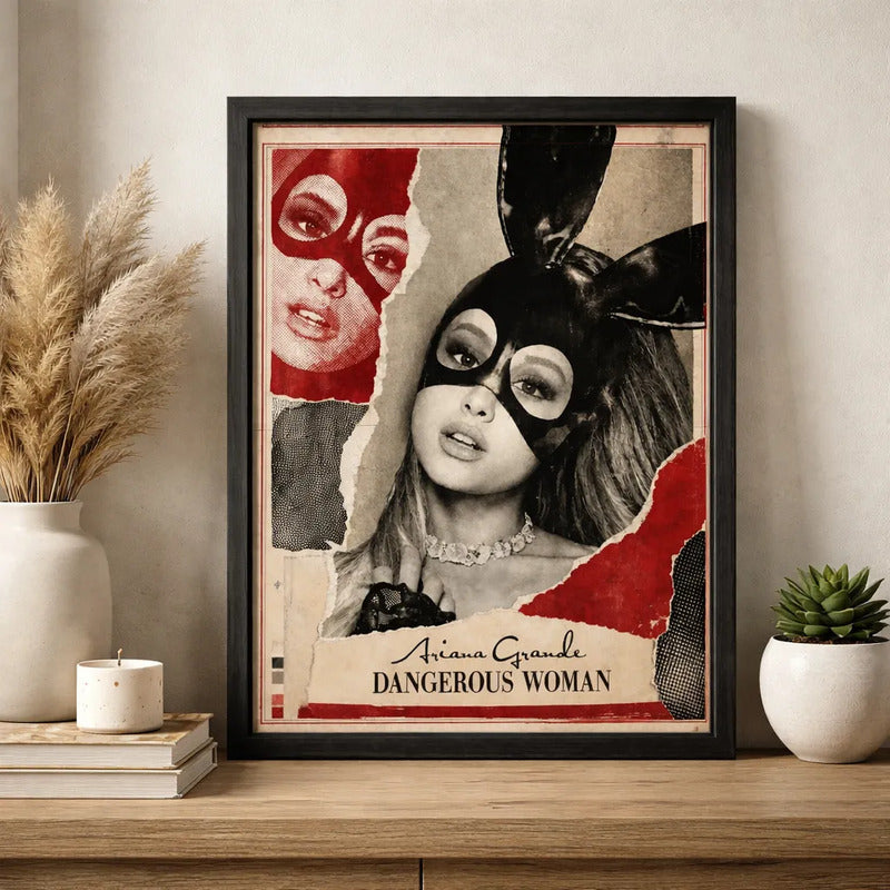 Cuadro Ariana Grande Album Dangerous Woman Musica Pop Marco Negro