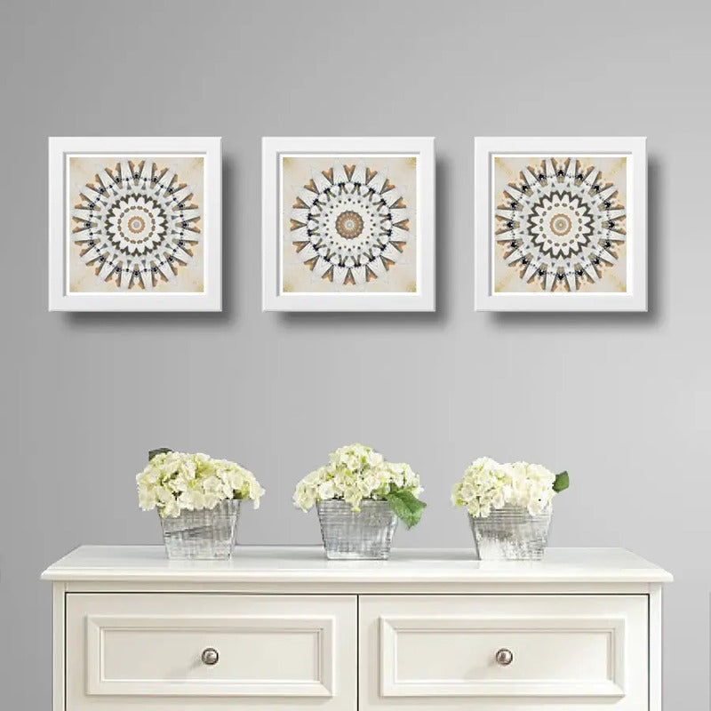 Set 3 Cuadros Mandalas Nude Arte Boho Zen Decoracion