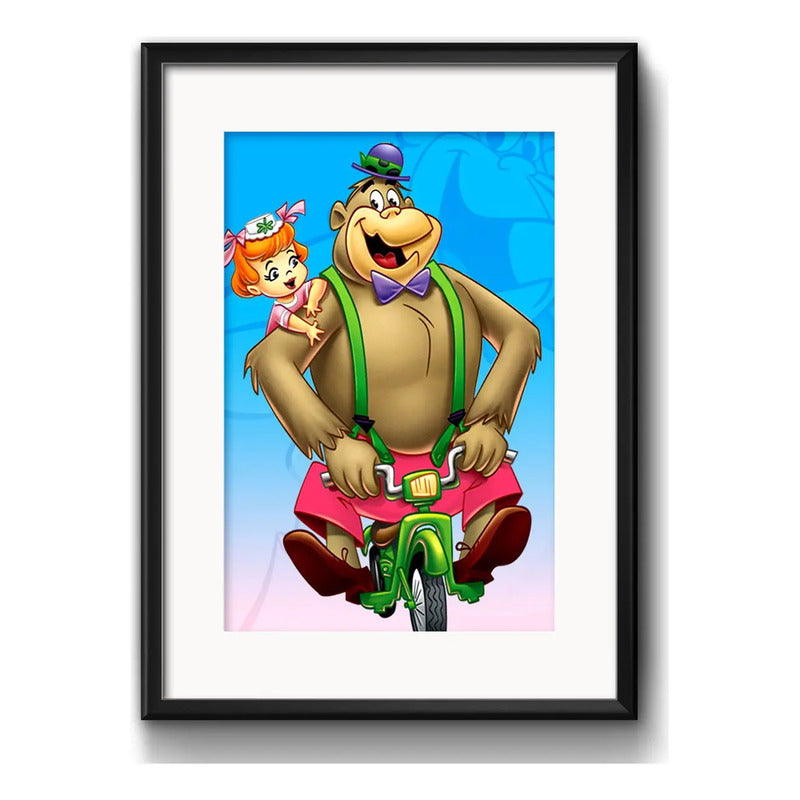 Cuadro Maguila Gorila Hanna Barbera Dibujo Serie Tv Paspartú Marco Negro