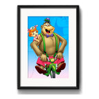 Cuadro Maguila Gorila Hanna Barbera Dibujo Serie Tv Paspartú Marco Negro