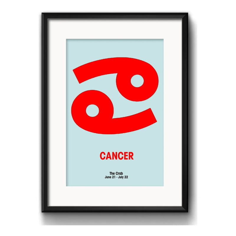 Cuadro Cáncer Signo Zodiaco Astrologia Arte Con Paspartú