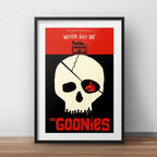 Cuadro Los Goonies Minimalista Pelicula Cinema Arte Paspartú Marco Negro