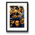 Cuadro Rap Hip Hop Tupac Eminem Snoop Dogg Musica Paspartú Marco Negro