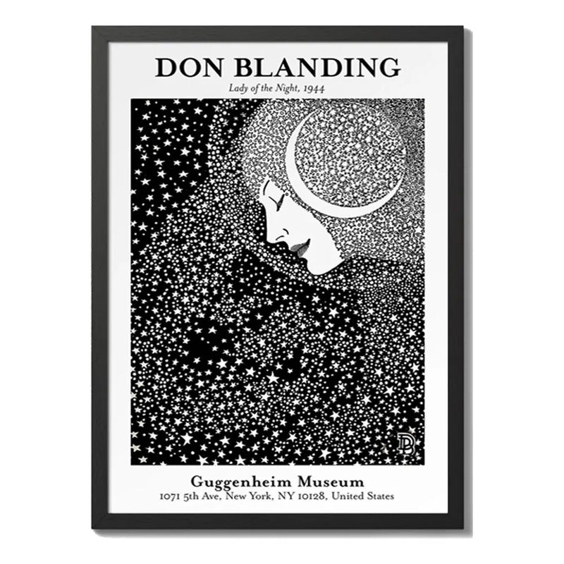 Cuadro Para Living Cocina Estudio Decoracion Moderna Black Don Blanding Blanco Y Negro Con Marco Negro